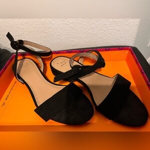 Black Suede Women's Sandals